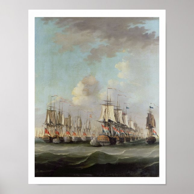 Poster The Battle of Dogger Bank, showing the 'holland' a (Devant)