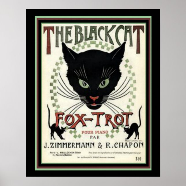 Poster "The Black Cat Fox Trot" 16 x 20 Imprimer (Devant)