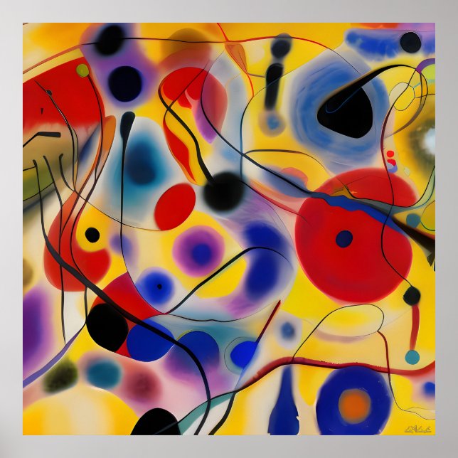 Poster The Blue 10 Abstract Meets Red 6 (Devant)