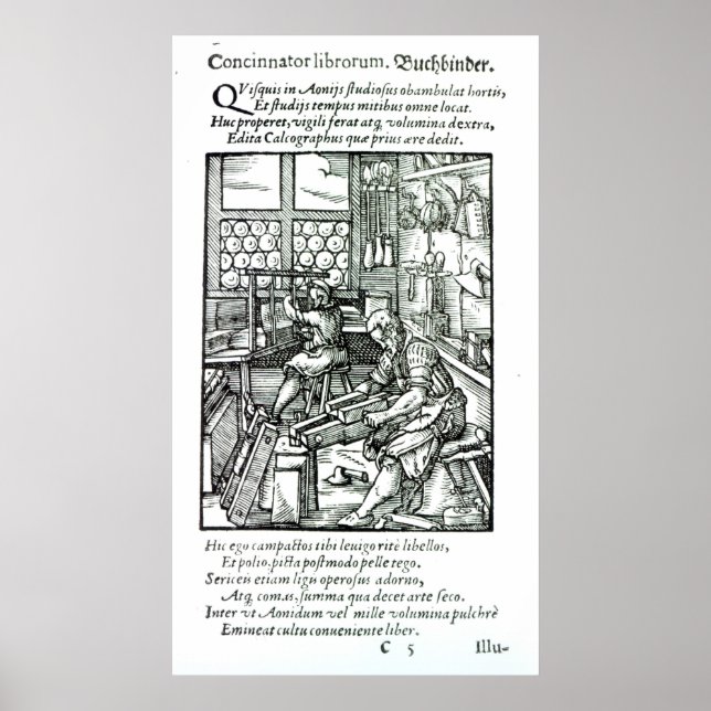 Poster The Bookbinder, publié par Hartman Schopper (Devant)