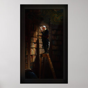 Poster The Bookworm by Carl Spitzweibrücken