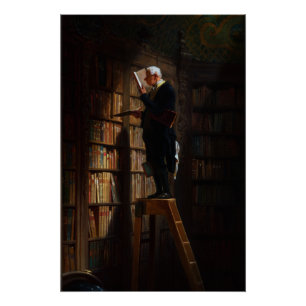 Poster The Bookworm by Carl Spitzweibrücken
