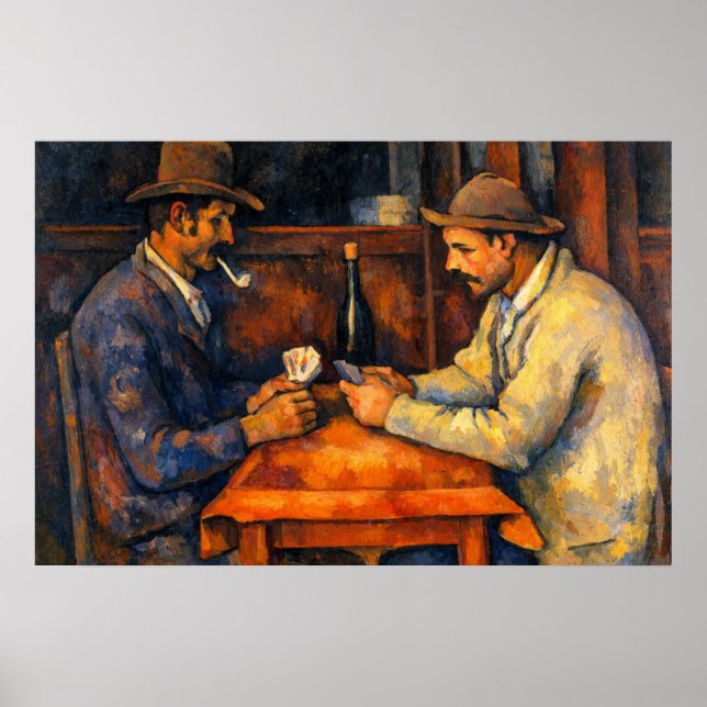 Poster The Card Players by Paul Cezanne (Devant)