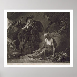 Poster The Cave of Despair, from Spenser, engraved by Val