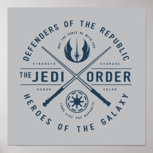 Poster The Clone Wars   Emblème des sabres Jedi