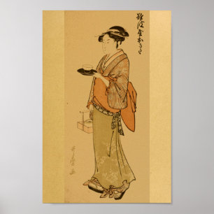 Poster Thé d'art mural japonais vintage