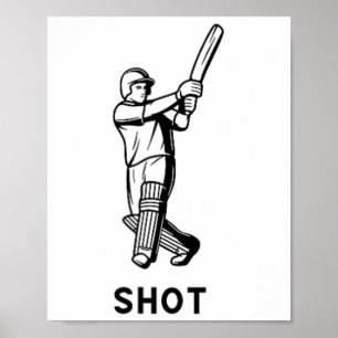 Poster Thé de cricket joueur de cricket joueurs de cricke