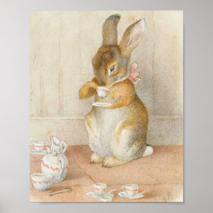 Poster Thé de lapin - Beatrix Potter