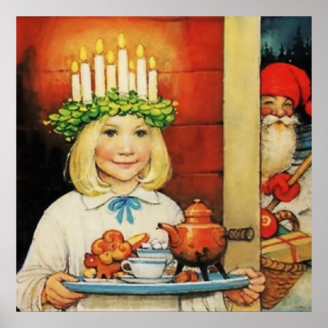 Poster "Thé de Noël" par Jenny Nystrom (Devant)
