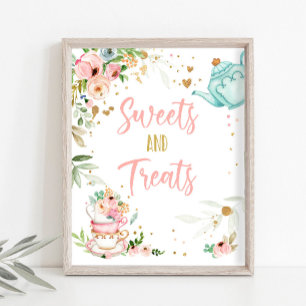 Poster Thé des douceurs et friandises Bébé en route Baby 