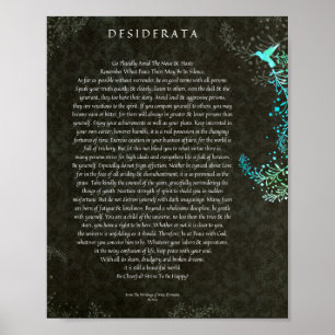 Poster The Desiderata Poem by Max Ehrmann Chalk Art