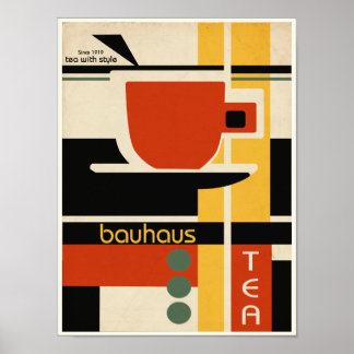 Poster Thé Design Bauhaus