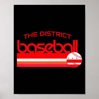Poster The District Baseball Washington Dc Sports Fan Tea
