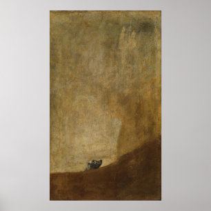 Poster The Dog by Francisco Goya