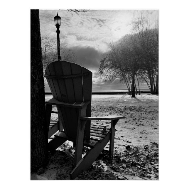 Poster The Empty Chair by the Lake (Devant)