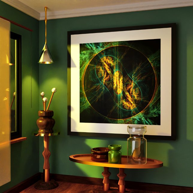 Poster The Eye of the Jungle Abstract (The Eye of the Jungle Abstract Art Poster)