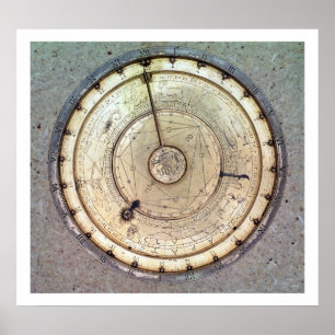 Poster The first spring driven clock with fusee, view of