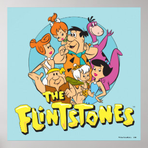Poster The Flintstones and Rubbles Family Graphic