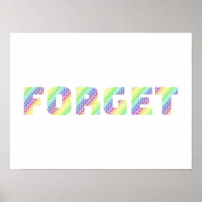 Poster The Forgiveness Art: Allow Yourself to FORGET Rain (Devant)
