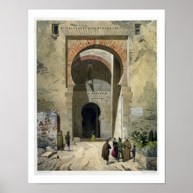 Poster The Gate of Justice, entrance to the Alhambra, Gra (Devant)