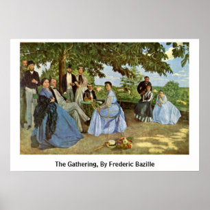 Poster The Gathering, By Frederic Bazille