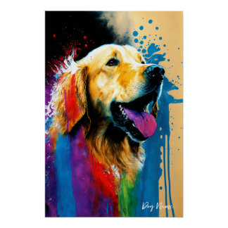 Poster The Golden Retriever Dog - Composition 005
