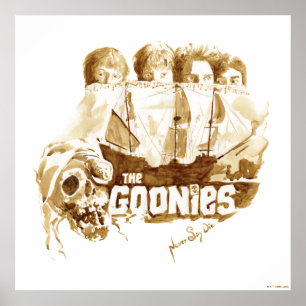 Poster The Goonies Pirate Ship Watercolor Graphic