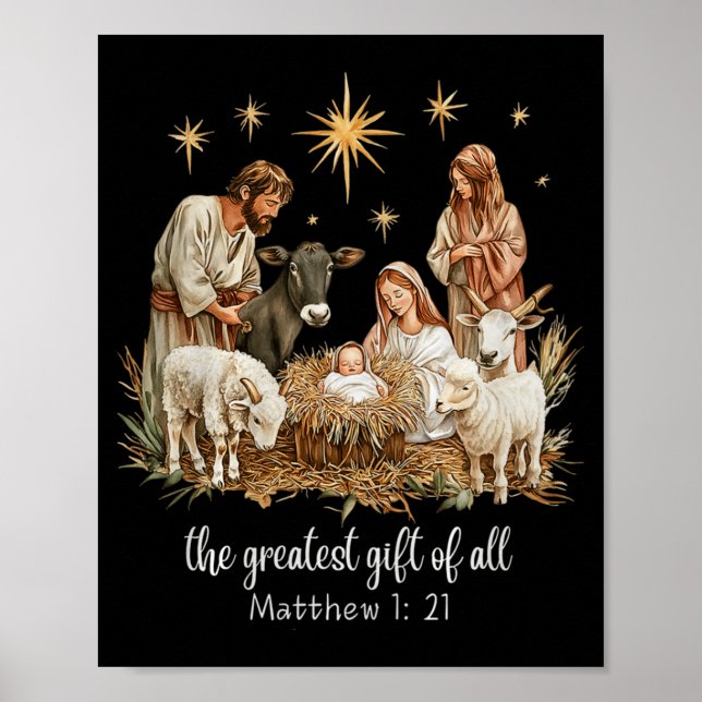 Poster The Greatest For All Christmas Nativity Jesus Chri (Devant)
