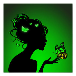Poster The Green Butterfly Woman