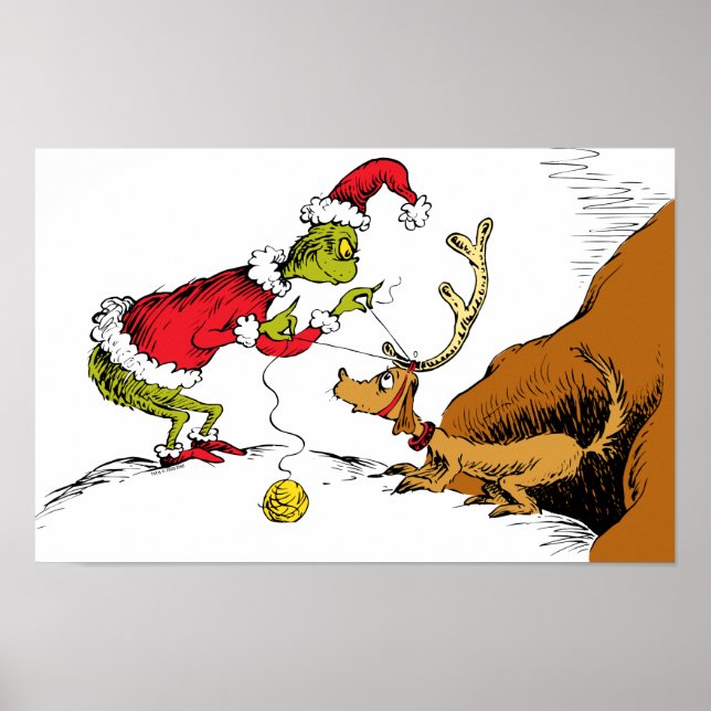 Poster The Grinch Prepares Max the Reindeer (Devant)