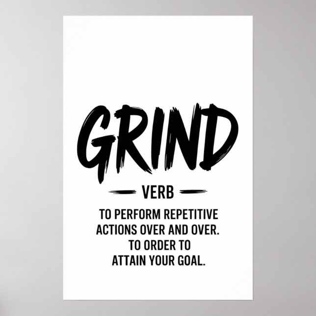 Poster The Grind Definition (Devant)