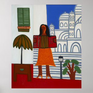 Poster The Gypsy Girl in Front of Sacre Coeur 2006