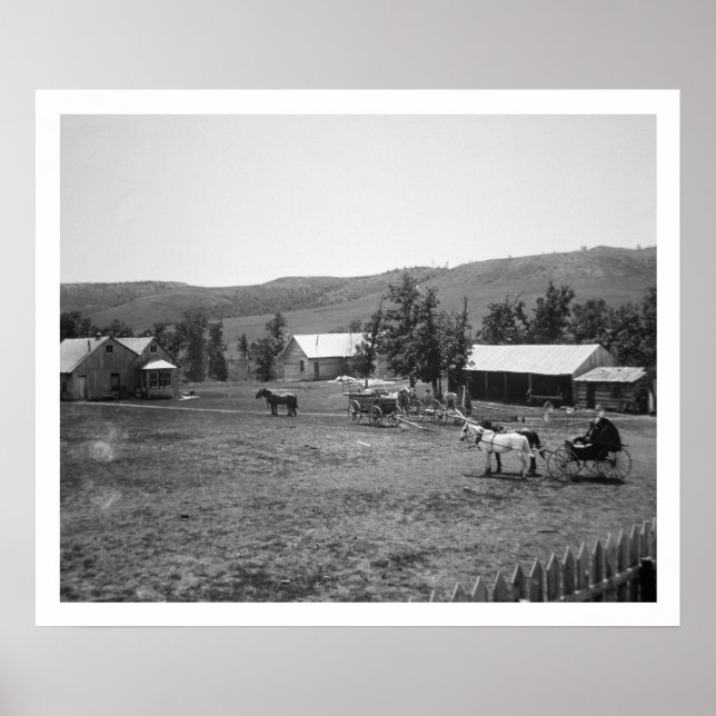 Poster The Haylie Ranch, Crook County, Wyoming, c.1890 (b (Devant)