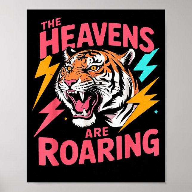 Poster The Heavens Are Roaring Psalm 19_1 Tiger Christian (Devant)