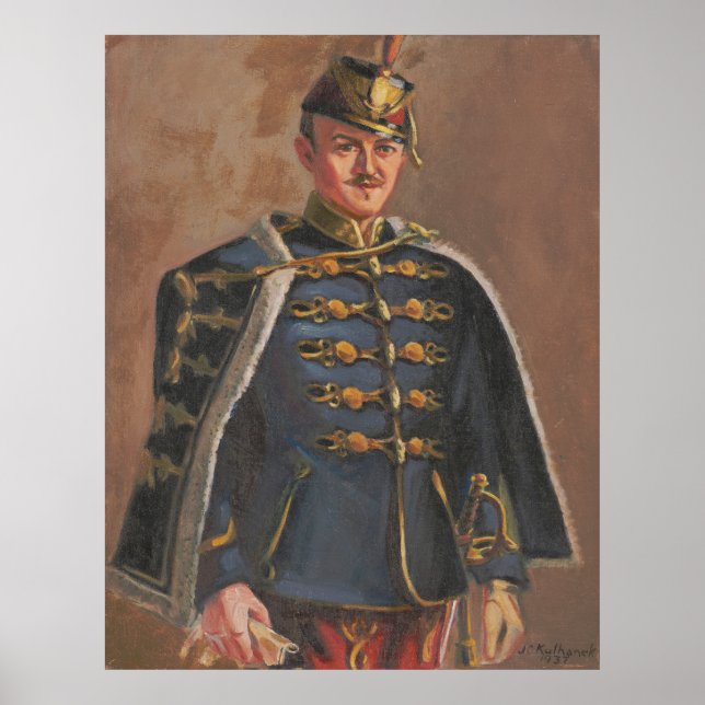 Poster The Hussar - Autoportrait de Kulhanek (1937) (Devant)