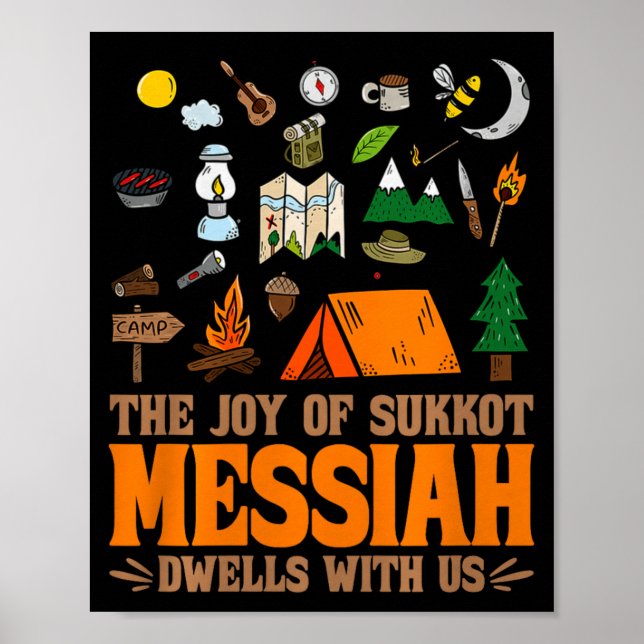 Poster The Joy Of Sukkot Messiah Dwells With Us Jewish Ho (Devant)