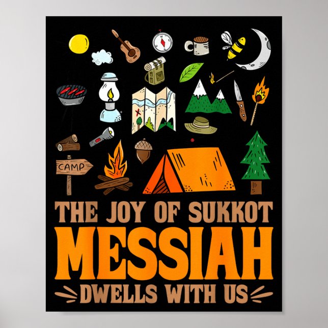 Poster The Joy Of Sukkot Messiah Dwells With Us Jewish Ho (Devant)