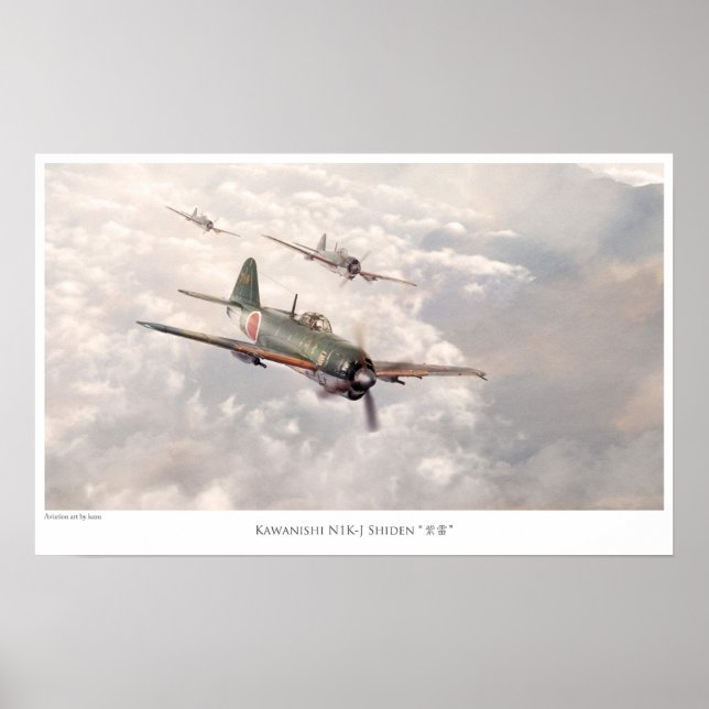 Poster The Kawanishi N1K-J Shiden (Devant)
