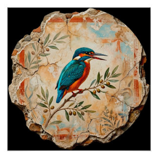 Poster The Kingfisher Fragment: Pompei’s Azure Messenger 
