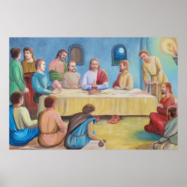Poster The Last Supper: Jesus and the Disciples (Devant)