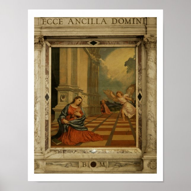 Poster The Malchiostro Annonciation, c.1520 (huile sur pa (Devant)