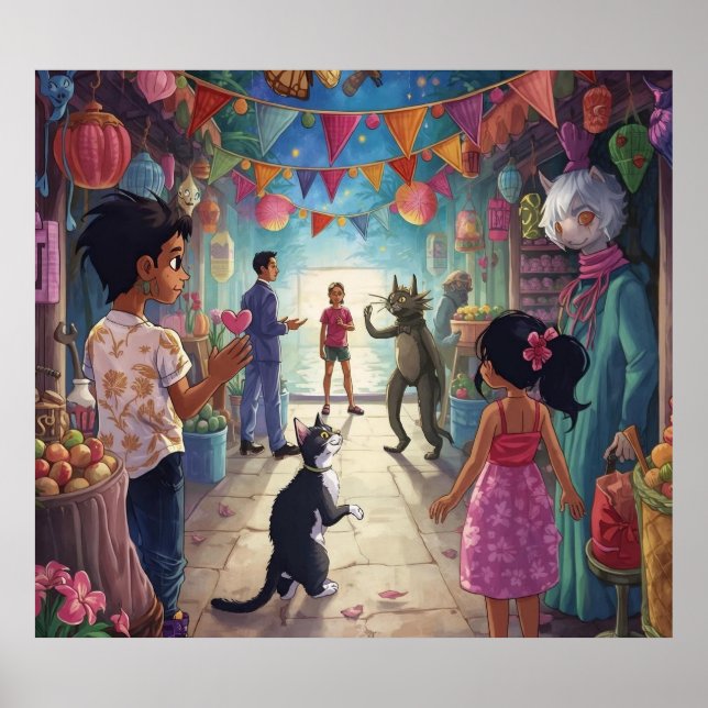 Poster The Market Between Worlds (Devant)