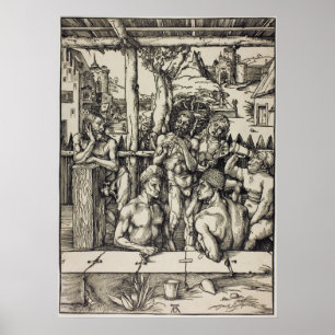 Poster The Mens Bath by Albrecht Durer