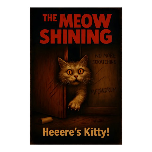 Poster The Meow Shining Cat Parody (Devant)