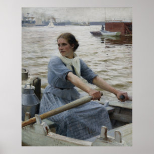 Poster The Milkmaid, 1889 par Albert Edelfeel