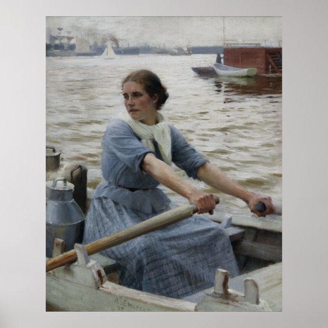 Poster The Milkmaid, 1889 par Albert Edelfeel (Devant)