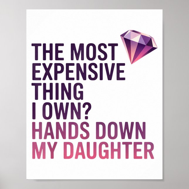 Poster The Most Expensive Thing I Own_ Hands Down My Daug (Devant)