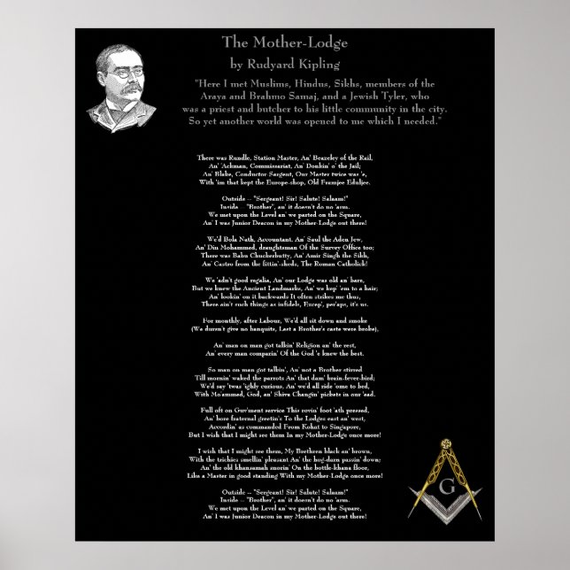 Poster The Mother Lodge - Kipling (Devant)