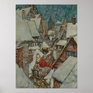 Poster The Night Before Christmas by  Arthur Rackham