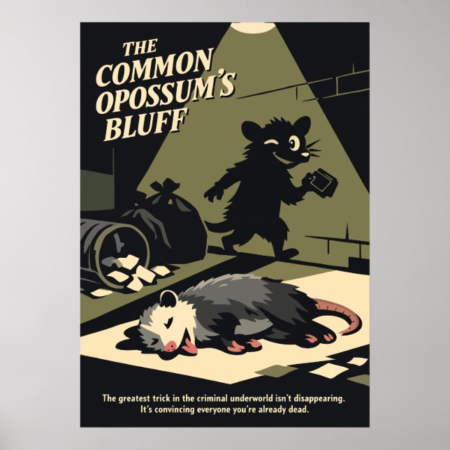 Poster The Opossum’s Bluff Retro Art (Devant)